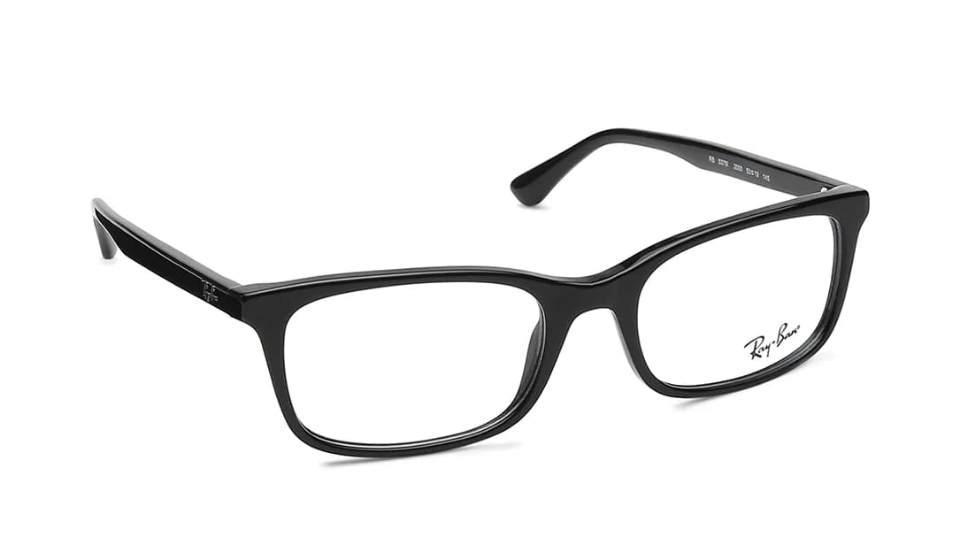 Black Rectangle Rimmed Eyeglasses for Men and Women 2