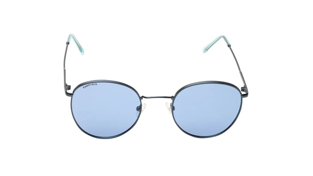 Blue Round Prescription Sunglasses